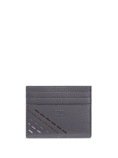 Shop Fendi Laser Detailed Cardholder In Black