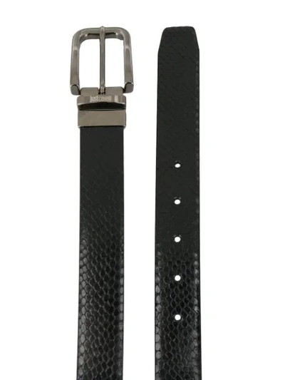 Shop Just Cavalli Scale-effect Belt In Black