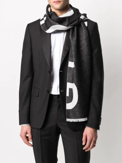 Shop Givenchy Logo Scarf In Black