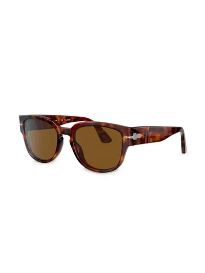 Shop Persol Tortoiseshell Frame Sunglasses In Brown