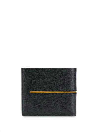 Shop Tod's Colour-contrast Stitched Wallet In Black