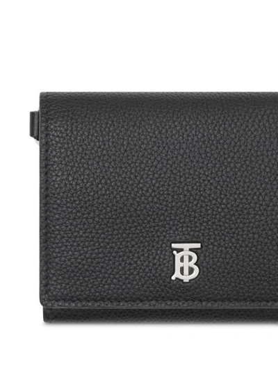 Shop Burberry Small Strap Wallet In Black