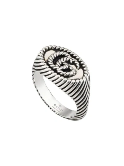 Shop Gucci Sterling Silver Gg Ring