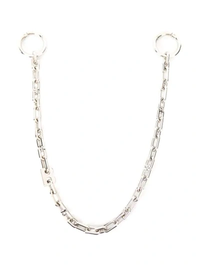 Shop Balenciaga B Chain Trouser Link In Silver