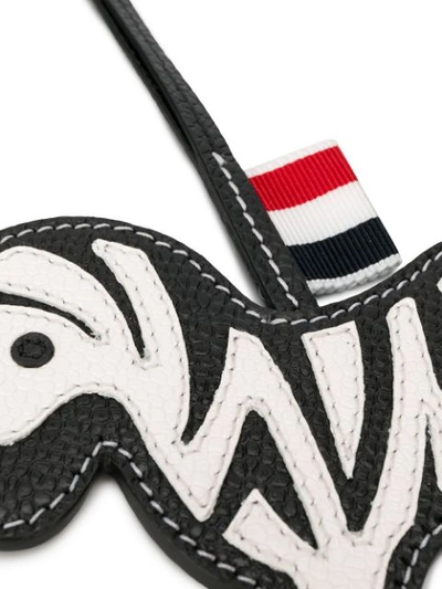 Shop Thom Browne Zebra-shaped Charm In Black