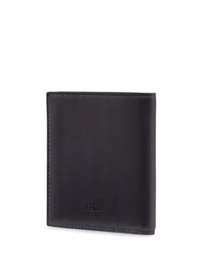 Shop Fendi Corner Bugs Slim Wallet In Black ,yellow