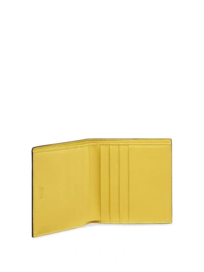 Shop Fendi Corner Bugs Slim Wallet In Black ,yellow