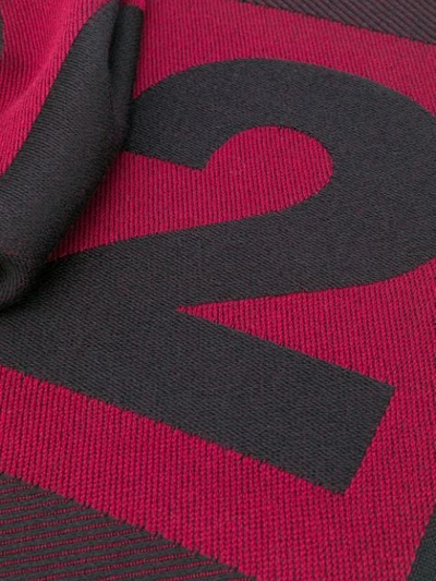 Shop Dsquared2 Logo Lettering Scarf In Red