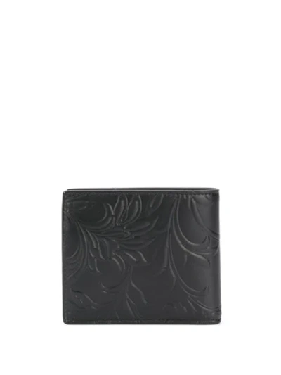 Shop Versace Baroque Bi-fold Wallet In Black