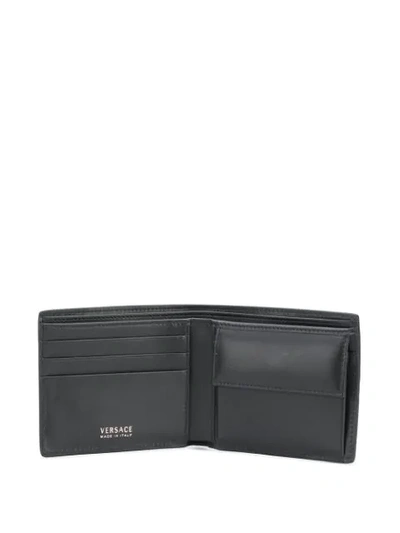 Shop Versace Baroque Bi-fold Wallet In Black