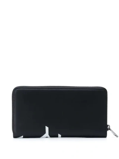 Shop Givenchy Refracted Logo Print Wallet In Black