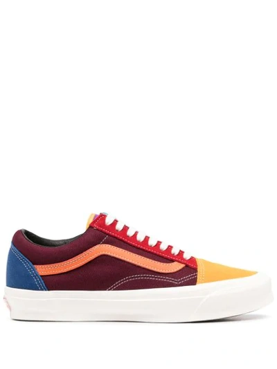 Vans Ua Og Old Skool Lx Leather-trimmed Canvas And Suede Sneakers In Red |  ModeSens