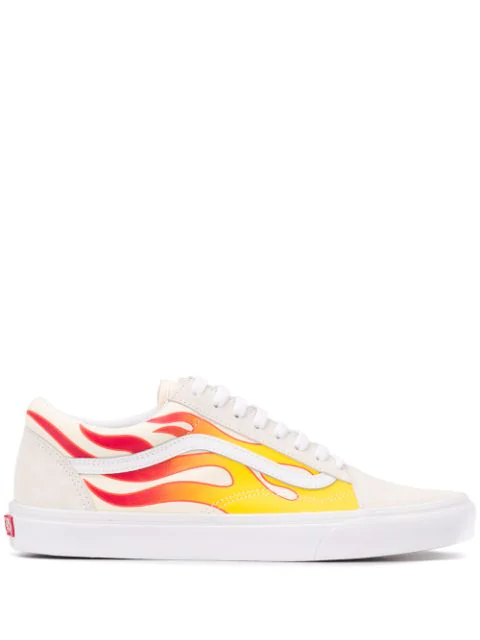 white vans flames