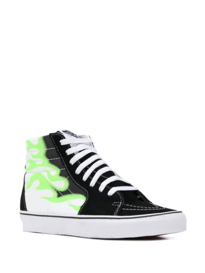 Shop Vans Graphic-print High-top Trainers In Black