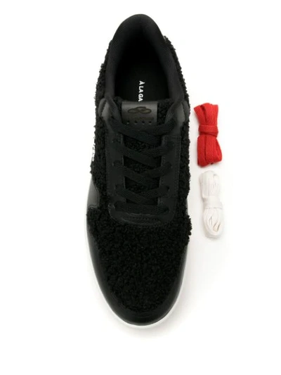 Shop À La Garçonne Skid Fur Sneakers In Black