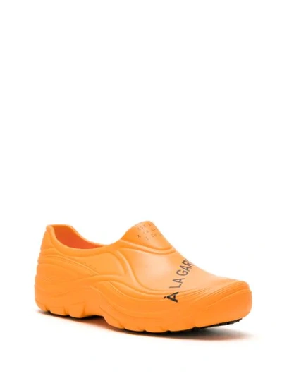 Shop À La Garçonne Eva Logo Shoes In Orange