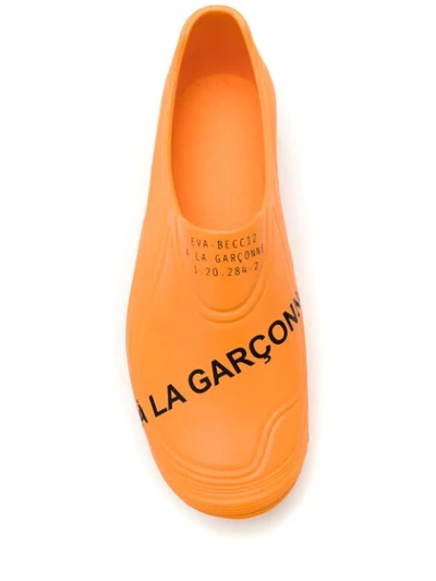 Shop À La Garçonne Eva Logo Shoes In Orange