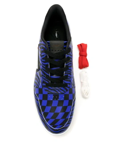 Shop À La Garçonne Skid Leather Sneakers In Blue