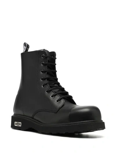 Cult Bolt Leather Combat Boots In Black | ModeSens