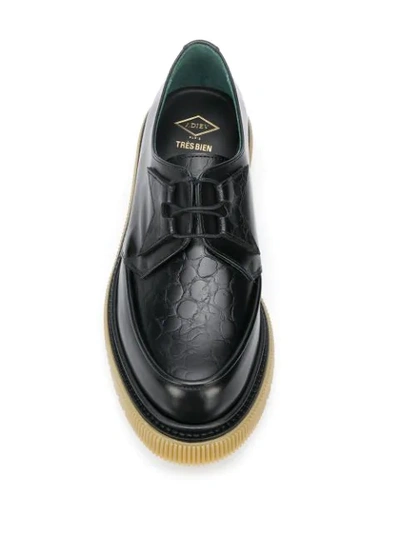 Shop Adieu X Tres Bien Thick-sole Derby Shoes In Black