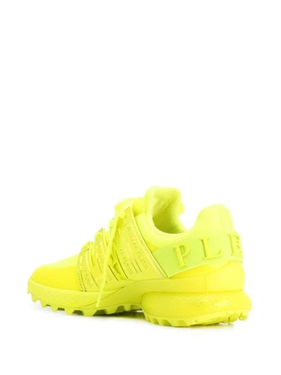Shop Philipp Plein Runner Super Champ Low-top Trainers In Yellow