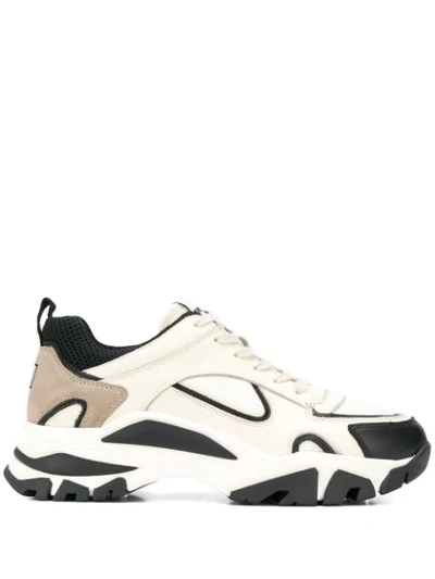 Shop Ami Alexandre Mattiussi Chunky Low-top Sneakers In Neutrals