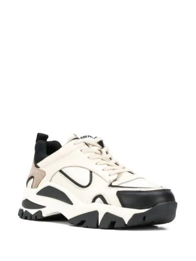 Shop Ami Alexandre Mattiussi Chunky Low-top Sneakers In Neutrals