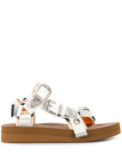 Shop Suicoke X Toga Buckled Sandals In White