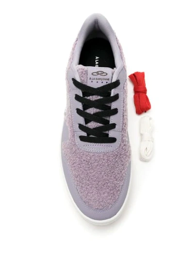 Shop À La Garçonne Skid Fur Sneakers In Purple