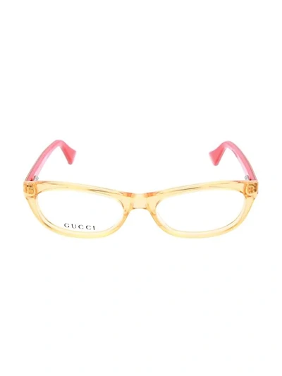 Shop Gucci Girl's 46mm Oval Optical Glasses In Orange