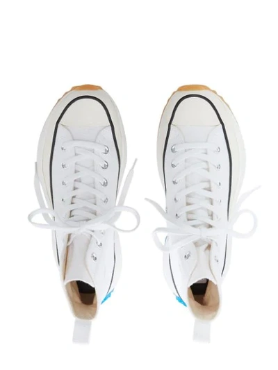 Shop Jw Anderson X Converse Run Star Hike High-top Sneakers In White