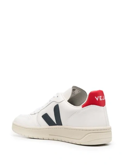 Shop Veja V10 Low-top Sneakers In White