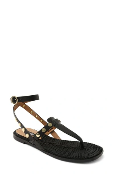 Shop Kensie Magalia Sandal In Black Faux Leather