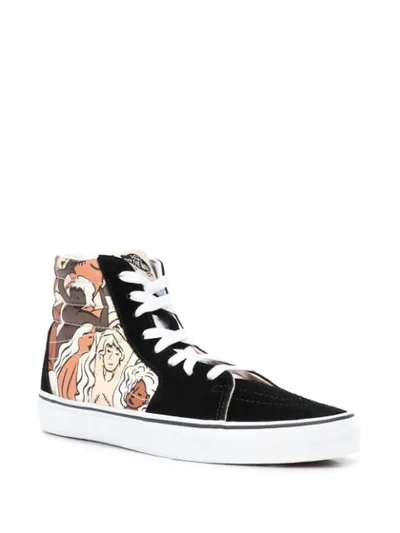 Vans Printed Panel Sneakers In Black