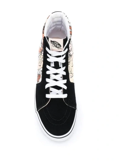 Vans Printed Panel Sneakers In Black