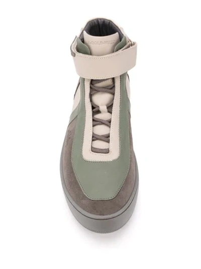 Shop A-cold-wall* Contrast-panel High-top Trainers In Grey