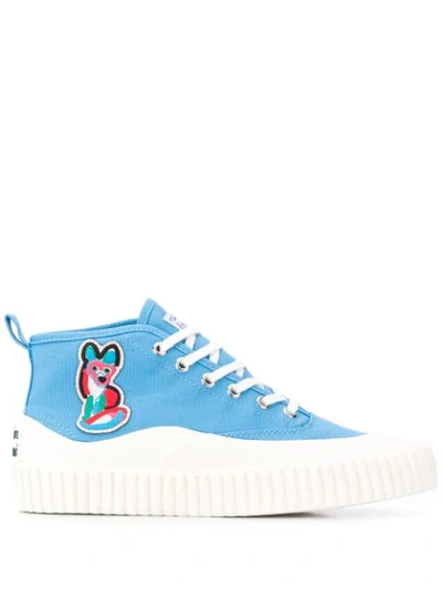 FOX PATCH HIGH-TOP SNEAKERS