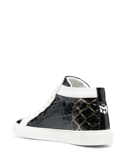 Shop Hide & Jack X Mesut Özil The Cage Leather Sneakers In Blue