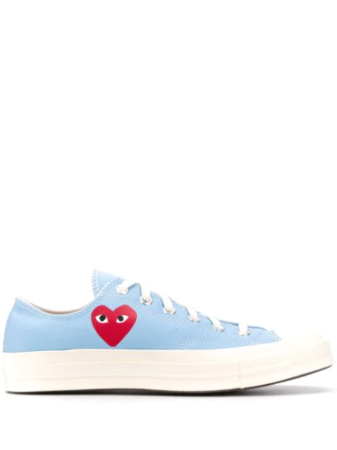Comme Des Garcons Play X Converse Chuck 70 Low Top Sneakers In Blue Modesens