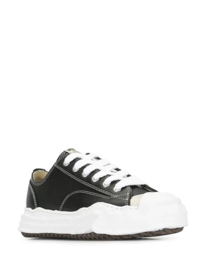 Shop Miharayasuhiro Low-top Lace-up Sneakers In Black