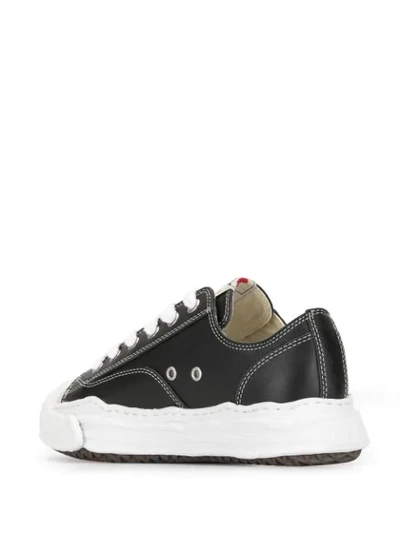 Shop Miharayasuhiro Low-top Lace-up Sneakers In Black