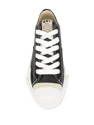 Shop Miharayasuhiro Low-top Lace-up Sneakers In Black