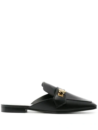 Shop Givenchy Eden Square-toe Mules In Black