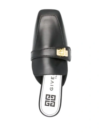 Shop Givenchy Eden Square-toe Mules In Black