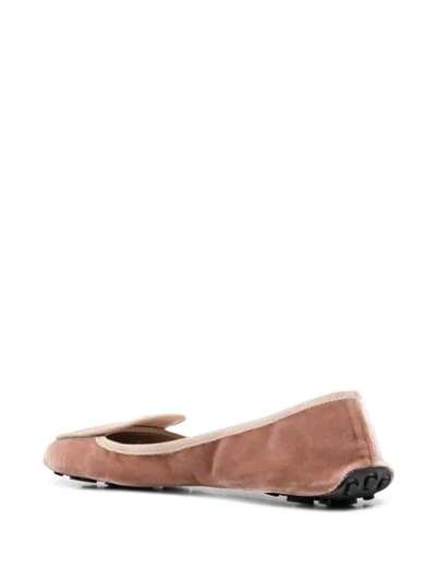 Car Shoe Sequin-embellished Ballerina Shoes In Pink