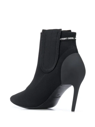 Shop Diesel D-slanty Masm Sock Boots In Black