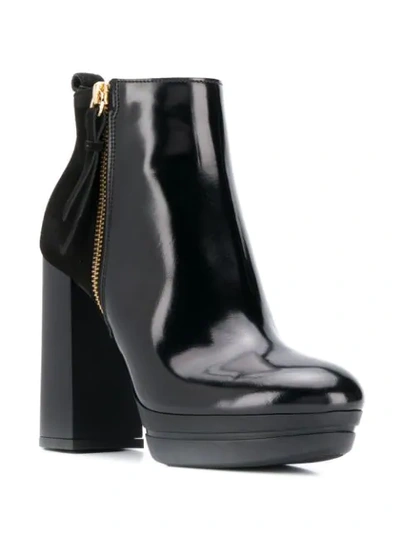 Hogan Platform Ankle Boots In Black