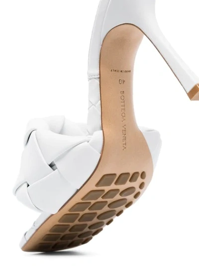 Shop Bottega Veneta Bv Lido Intrecciato 95mm Sandals In White