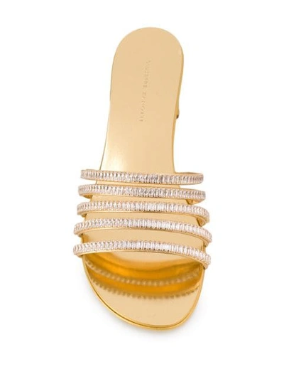 Shop Giuseppe Zanotti Embellished Open-toe Sandals In Gold