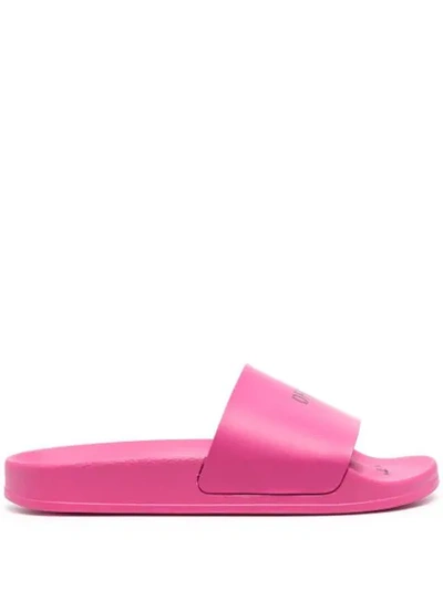 Shop Off-white Arrows Logo Print Slides In Pink